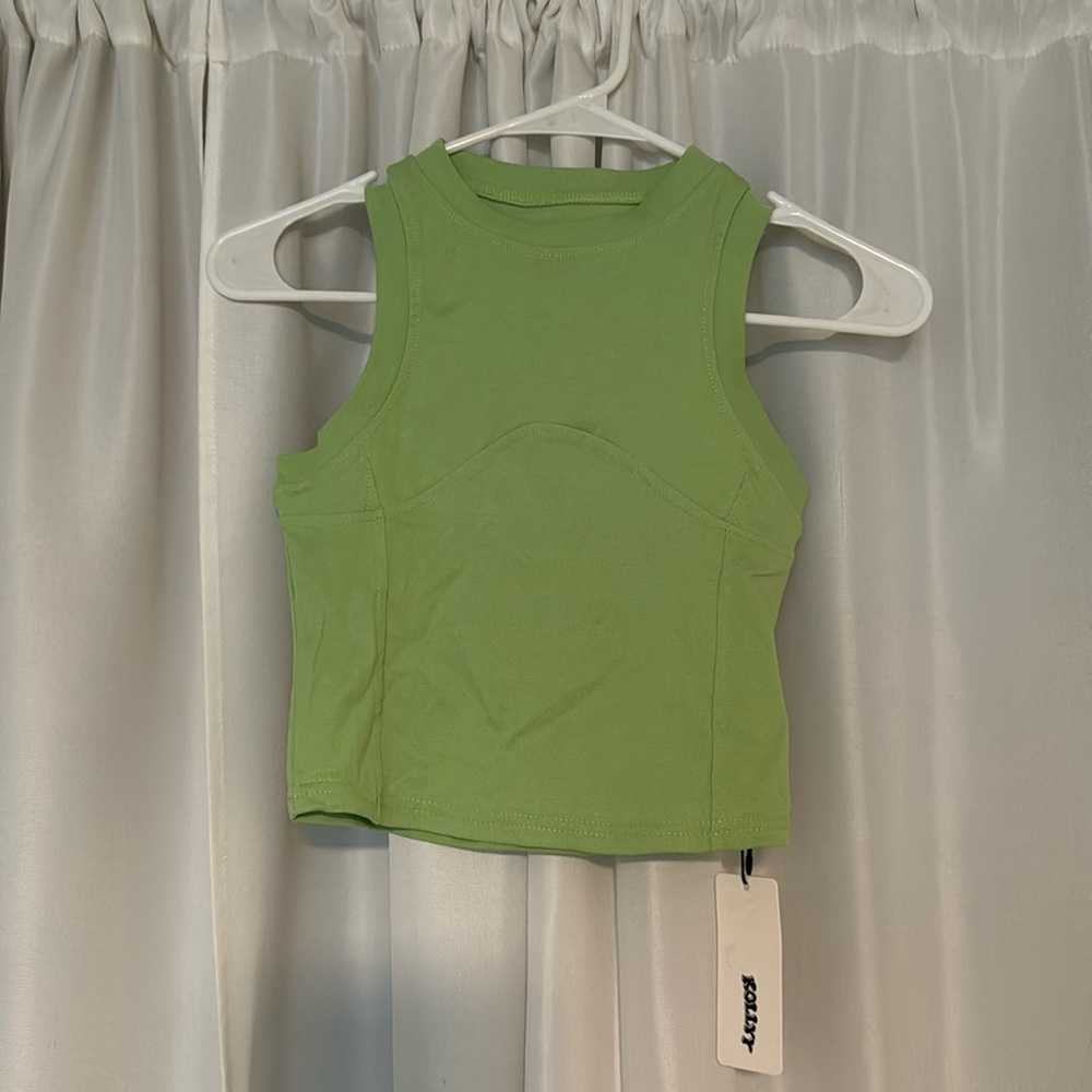 KOLLY Lime Green Crop Top